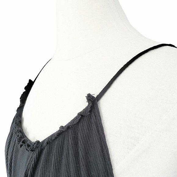 Urban Outfitters x Silence + Noise | Overlap Split Drape Top | Black | Small - Picture 6 of 12